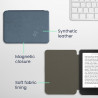 kwmobile Étui Compatible avec Kobo Clara BW/Colour Coque - Étui à Rabat magnétique Tablette eReader Similicuir - Bleu foncé