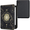 kwmobile Étui Compatible avec Kobo Clara BW/Colour Coque - Étui à Rabat magnétique Tablette eReader Similicuir - Bleu foncé-Jaun