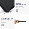 kwmobile Étui Compatible avec Kobo Clara BW/Colour Coque - Étui à Rabat magnétique Tablette eReader Similicuir - Bleu foncé-Jaun
