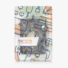 kwmobile Étui Compatible avec Kobo Clara BW/Colour Coque - Étui à Rabat magnétique Tablette eReader Similicuir - Bleu foncé-Jaun