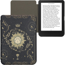 kwmobile Étui Compatible avec Kobo Clara BW/Colour Coque - Étui à Rabat magnétique Tablette eReader Similicuir - Bleu foncé-Jaun