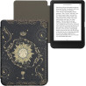kwmobile Étui Compatible avec Kobo Clara BW/Colour Coque - Étui à Rabat magnétique Tablette eReader Similicuir - Bleu foncé-Jaun