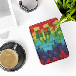 kwmobile Étui Compatible avec Kobo Clara BW/Colour Coque - Étui à Rabat magnétique Tablette eReader Similicuir - Multicolore-Ver