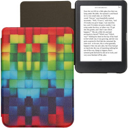 kwmobile Étui Compatible avec Kobo Clara BW/Colour Coque - Étui à Rabat magnétique Tablette eReader Similicuir - Multicolore-Ver