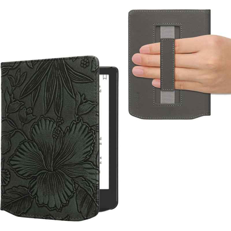 kwmobile Étui Compatible avec Pocketbook Verse/Pro/Color/Vivlio Light/Light HD Coque - Étui à Rabat magnétique Tablette eReader 