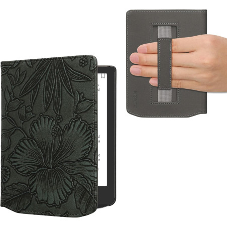 kwmobile Étui Compatible avec Pocketbook Verse/Pro/Color/Vivlio Light/Light HD Coque - Étui à Rabat magnétique Tablette eReader 