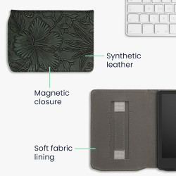 kwmobile Étui Compatible avec Pocketbook Verse/Pro/Color/Vivlio Light/Light HD Coque - Étui à Rabat magnétique Tablette eReader 