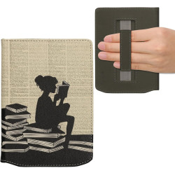 Kwmobile étui compatible avec pocketbook verse/pro/color/vivlio light/light hd coque - étui à rabat magnétique tablette ereader 