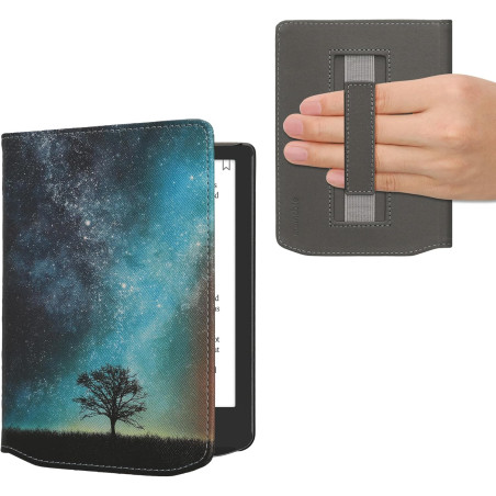 kwmobile Étui Compatible avec Pocketbook Verse/Pro/Color/Vivlio Light/Light HD Coque - Étui à Rabat magnétique Tablette eReader 