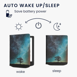 kwmobile Étui Compatible avec Pocketbook Verse/Pro/Color/Vivlio Light/Light HD Coque - Étui à Rabat magnétique Tablette eReader 