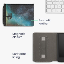 kwmobile Étui Compatible avec Pocketbook Verse/Pro/Color/Vivlio Light/Light HD Coque - Étui à Rabat magnétique Tablette eReader 