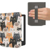 Kwmobile étui compatible avec pocketbook verse/pro/color/vivlio light/light hd coque - étui à rabat magnétique tablette ereader 