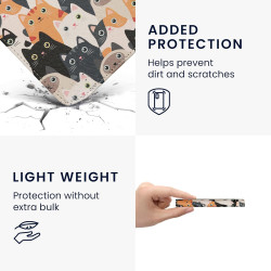 Kwmobile étui compatible avec pocketbook verse/pro/color/vivlio light/light hd coque - étui à rabat magnétique tablette ereader 