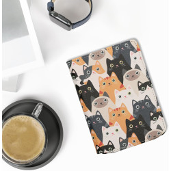 Kwmobile étui compatible avec pocketbook verse/pro/color/vivlio light/light hd coque - étui à rabat magnétique tablette ereader 