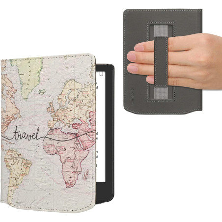 kwmobile Étui Compatible avec Pocketbook Verse/Pro/Color/Vivlio Light/Light HD Coque - Étui à Rabat magnétique Tablette eReader 