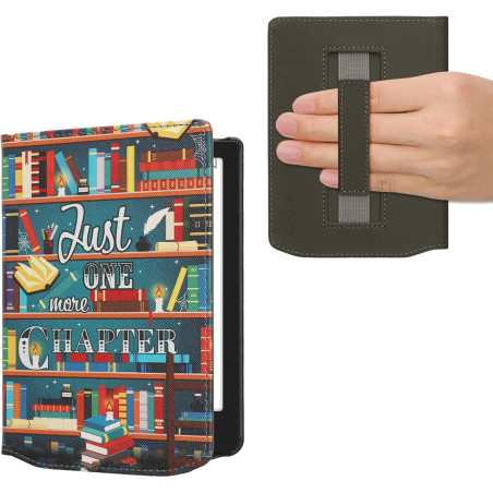 kwmobile Étui Compatible avec Pocketbook Verse/Pro/Color/Vivlio Light/Light HD Coque - Étui à Rabat magnétique Tablette eReader 