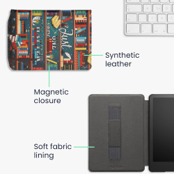kwmobile Étui Compatible avec Pocketbook Verse/Pro/Color/Vivlio Light/Light HD Coque - Étui à Rabat magnétique Tablette eReader 
