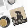 Kwmobile étui compatible avec kobo libra colour coque - étui à rabat magnétique tablette ereader similicuir - noir-beige