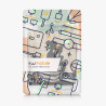 Kwmobile étui compatible avec kobo libra colour coque - étui à rabat magnétique tablette ereader similicuir - noir-beige