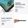 kwmobile Étui Compatible avec Kobo Libra Colour Coque - Étui à Rabat magnétique Tablette eReader Similicuir - Bleu-Gris-Noir
