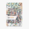 kwmobile Étui Compatible avec Kobo Libra Colour Coque - Étui à Rabat magnétique Tablette eReader Similicuir - Bleu-Vert-Fuchsia