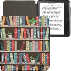 kwmobile Étui Compatible avec Kobo Libra Colour Coque - Étui à Rabat magnétique Tablette eReader Similicuir - Bleu-Vert-Fuchsia