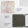 kwmobile Étui Compatible avec Kobo Libra Colour Coque - Étui à Rabat magnétique Tablette eReader Similicuir - Noir-Multicolore