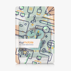 kwmobile Étui Compatible avec Kobo Libra Colour Coque - Étui à Rabat magnétique Tablette eReader Similicuir - Turquoise-Marron-M
