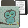 kwmobile Étui Compatible avec Kobo Libra Colour Coque - Étui à Rabat magnétique Tablette eReader Similicuir - Turquoise-Marron-M