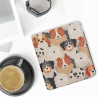 kwmobile Étui Compatible avec Kobo Libra Colour Coque - Étui à Rabat magnétique Tablette eReader Similicuir - Blanc-Marron Clair