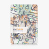 kwmobile Étui Compatible avec Kobo Libra Colour Coque - Étui à Rabat magnétique Tablette eReader Similicuir - Blanc-Marron Clair