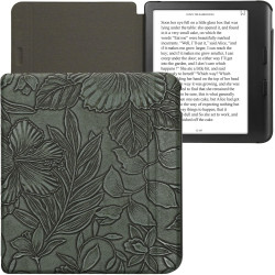 kwmobile Étui Compatible avec Kobo Libra Colour Coque - Étui à Rabat magnétique Tablette eReader Similicuir - Vert