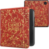 Kwmobile étui compatible avec kobo libra colour coque - étui à rabat magnétique tablette ereader similicuir - jaune-orange-rouge