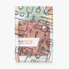 Kwmobile étui compatible avec kobo libra colour coque - étui à rabat magnétique tablette ereader similicuir - jaune-orange-rouge