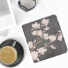 kwmobile Étui Compatible avec Kobo Libra Colour Coque - Étui à Rabat magnétique Tablette eReader Similicuir - Taupe-Blanc-Gris f