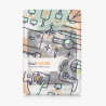 kwmobile Étui Compatible avec Kobo Libra Colour Coque - Étui à Rabat magnétique Tablette eReader Similicuir - Taupe-Blanc-Gris f