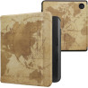 kwmobile Étui Compatible avec Kobo Libra Colour Coque - Étui à Rabat magnétique Tablette eReader Similicuir - Marron-Marron Clai