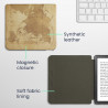 kwmobile Étui Compatible avec Kobo Libra Colour Coque - Étui à Rabat magnétique Tablette eReader Similicuir - Marron-Marron Clai
