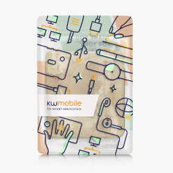 kwmobile Étui Compatible avec Kobo Libra Colour Coque - Étui à Rabat magnétique Tablette eReader Similicuir - Marron-Marron Clai