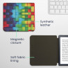 kwmobile Étui Compatible avec Kobo Libra Colour Coque - Étui à Rabat magnétique Tablette eReader Similicuir - Multicolore-Vert-B