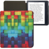 kwmobile Étui Compatible avec Kobo Libra Colour Coque - Étui à Rabat magnétique Tablette eReader Similicuir - Multicolore-Vert-B