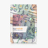 kwmobile Étui Compatible avec Kobo Libra Colour Coque - Étui à Rabat magnétique Tablette eReader Similicuir - Fuchsia-Bleu-Vert