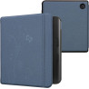 kwmobile Étui Compatible avec Kobo Libra Colour Coque - Étui à Rabat magnétique Tablette eReader Similicuir - Bleu foncé