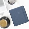 kwmobile Étui Compatible avec Kobo Libra Colour Coque - Étui à Rabat magnétique Tablette eReader Similicuir - Bleu foncé