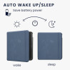 kwmobile Étui Compatible avec Kobo Libra Colour Coque - Étui à Rabat magnétique Tablette eReader Similicuir - Bleu foncé
