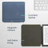 kwmobile Étui Compatible avec Kobo Libra Colour Coque - Étui à Rabat magnétique Tablette eReader Similicuir - Bleu foncé