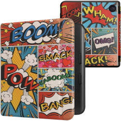kwmobile Étui Compatible avec Kobo Libra Colour Coque - Étui à Rabat magnétique Tablette eReader Similicuir - Multicolore