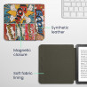 kwmobile Étui Compatible avec Kobo Libra Colour Coque - Étui à Rabat magnétique Tablette eReader Similicuir - Multicolore