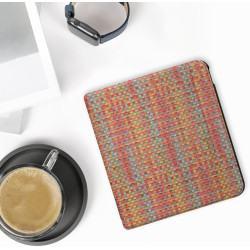 kwmobile Étui Compatible avec Kobo Libra Colour Coque - Étui à Rabat magnétique Tablette eReader Similicuir - Jaune-Rouge-Vert