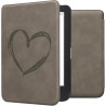 kwmobileÉtui Compatible avec Kobo Clara BW/Colour Coque - Étui à Rabat magnétique tabletteeReader Similicuir - Gris